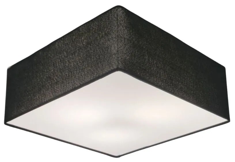 Plafon Quadrado Md-3001 Cúpula em Tecido 35x35x12cm Preto - Bivolt