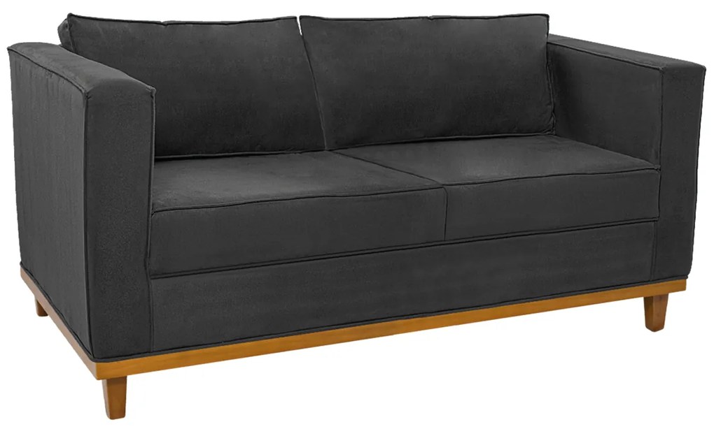 Sofá 2 Lugares Europa Linho Chumbo ADJ Decor
