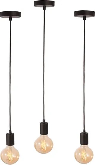 Kit 3 Pendentes Metal Ø4cm Factory