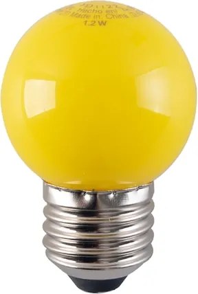 Lampada Led Bolinha Amarela E27 1,2W 220 70Lm