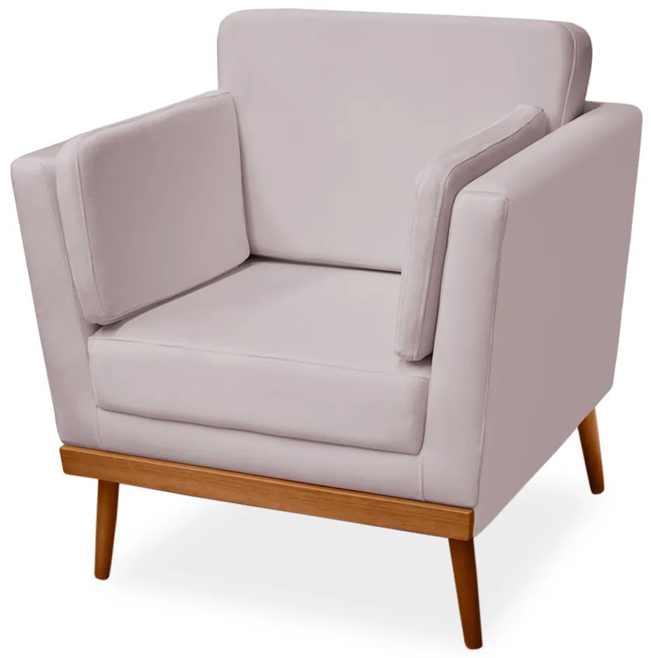 Poltrona Decorativa Siena Veludo Crepe