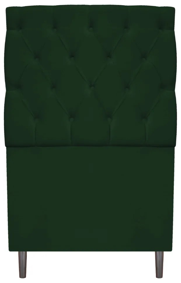Cabeceira Estofada Liverpool 90 cm Solteiro Suede Verde - ADJ Decor