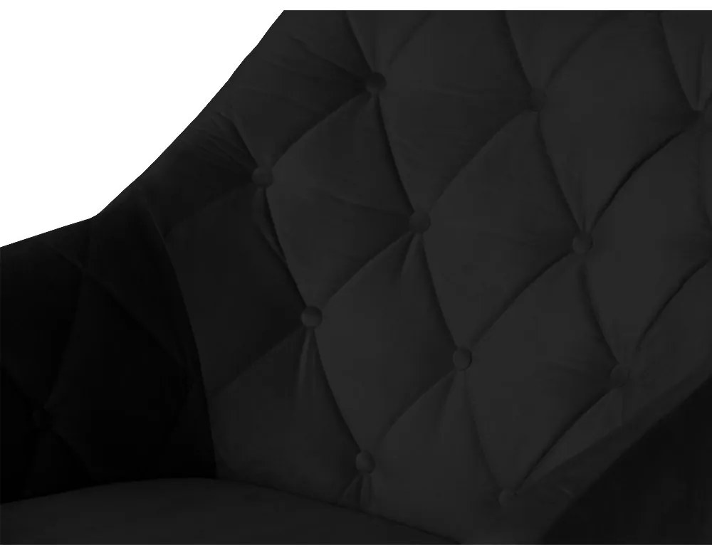 Kit 2 Poltronas Atena Decorativa Botonê Pés Palito Veludo Preto