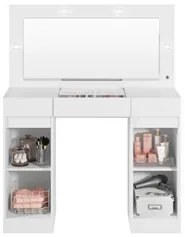 Penteadeira Camarim Com Espelho e LED 3 Gavetas Studio Beauty A02 Bran