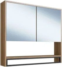 Armário de Banheiro Espelheira com 2 Portas Moscow Mel Z54 - Mpozenato