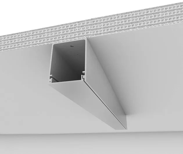 Perfil Sobrepor Aluminio Branco Sem Iluminacao 300Cm Fit40