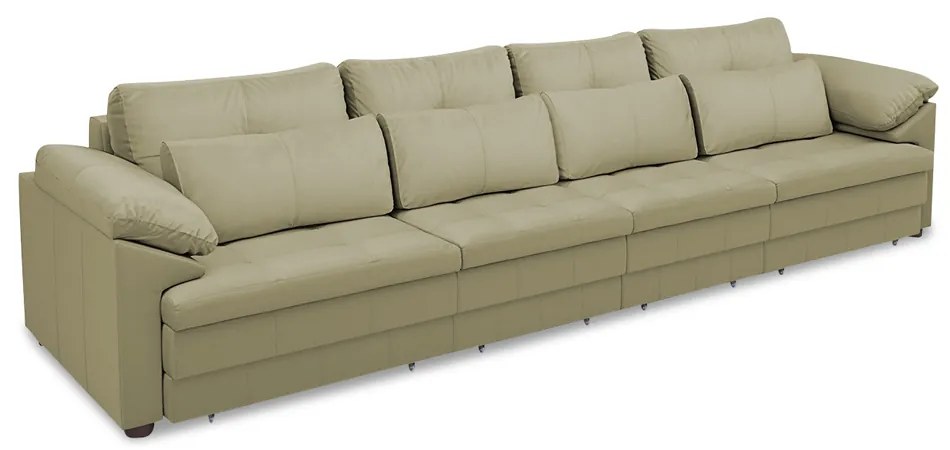 Sofá Retrátil Elétrico Sala de Estar Nolan Bipartido 339cm Conforto Premium em Couro Fendi G58 - Gran Belo