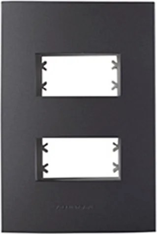 Placa 4X2 Suporte 2 Modulos Grafite Inova Pro Class