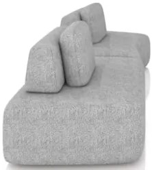 Sofá Ilha 314cm 2 Módulos Sala de Estar Moby Boucle Grafite Z08 - Mpoz