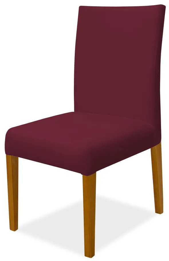 Kit 6 Cadeiras de Jantar Milan Veludo Bordô