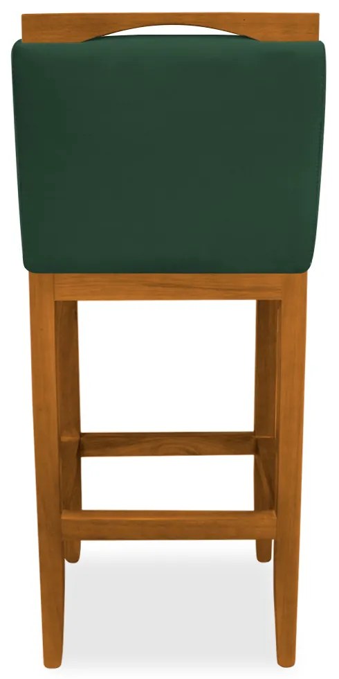 Banqueta Decorativa Elis Veludo Verde Bandeira