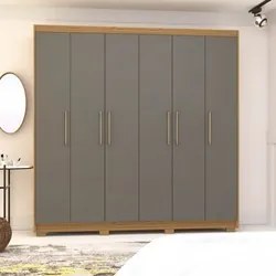 Guarda Roupa Casal 6 Portas 6 Gavetas 223cm Luko V02 Nature/Alasca - M