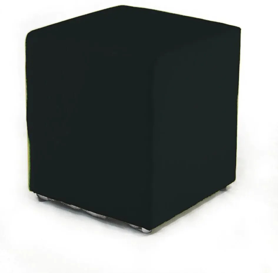 Puff Quadrado Box Couro 45X35Cm Ecológico Orthovida (Verde)