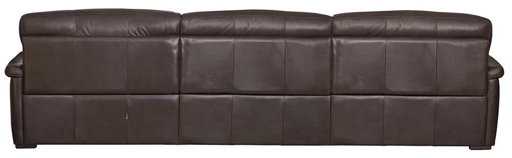 Sofá de Couro 3 lugares Elétrico 305 cm Zion M06 Cor Marrom 492 - ADJ DECOR
