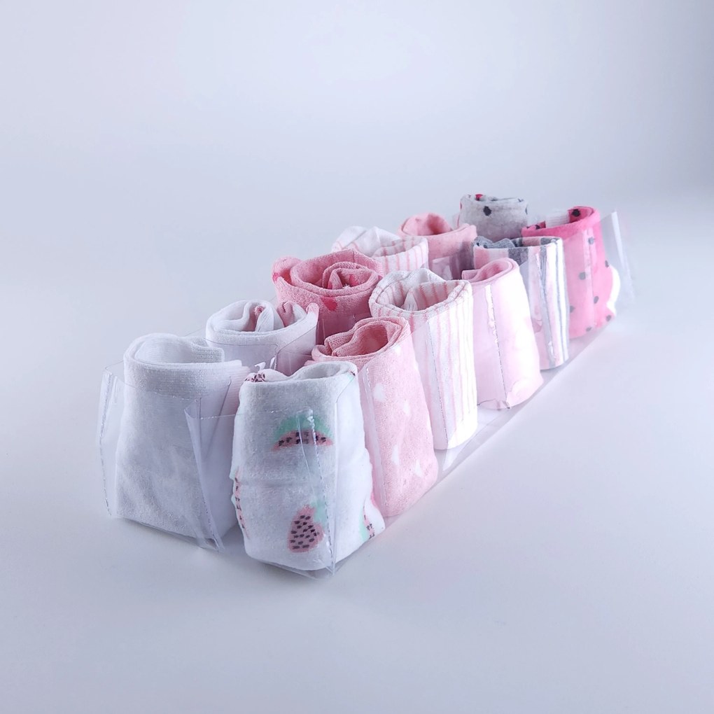 Kit Com 3 Organizadores de Gaveta Dupla Invisíveis - 12 nichos