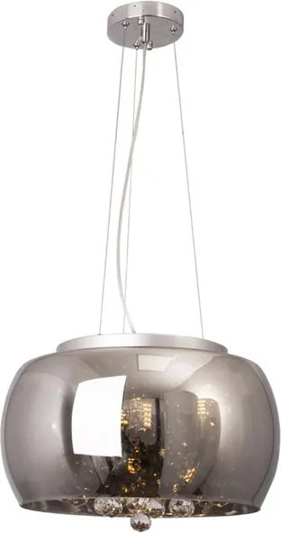 Pendente Vidro Cristal Cromado 40Cm Medusa