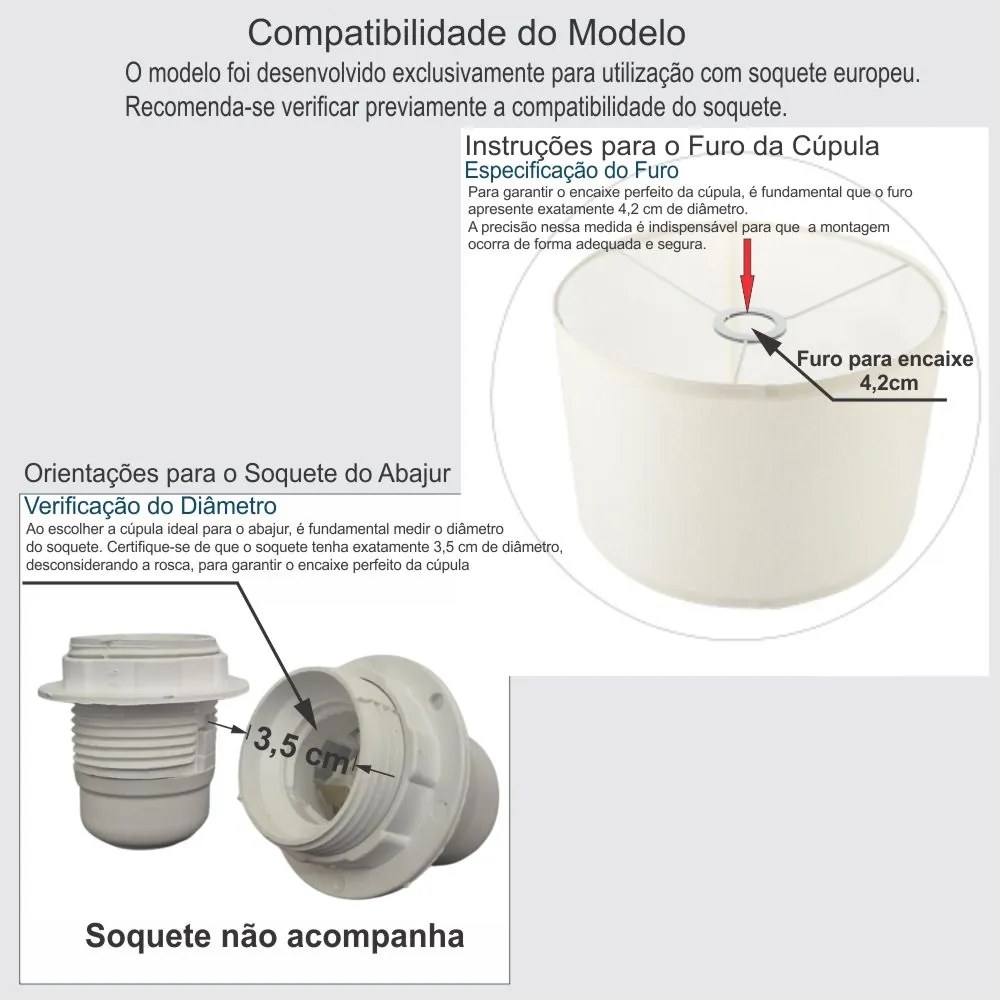 Cúpula abajur cilíndrica cp-8027 Ø55x30cm café