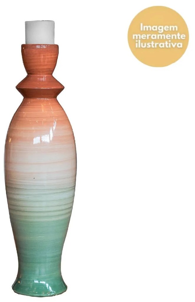 Castiçal em Cerâmica M - Borboleta Alto Brilho