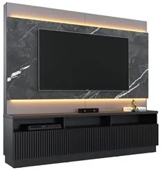 Estante Home Theater para TV até 70 Pol. com LED e Espelho Paraíso C05