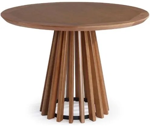 Mesa de Jantar Brisa Tampo Redondo Madeira Verniz Avela 130cm - 50982 Sun House