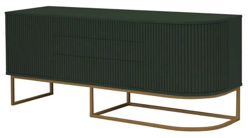 Aparador Miami - Verde Oliva Com Detalhes Dourado Soleil Kleiner