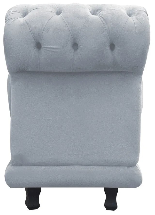 Recamier Barcelona Namoradeira Calçadeira Suede M11 - D'Rossi - Cinza