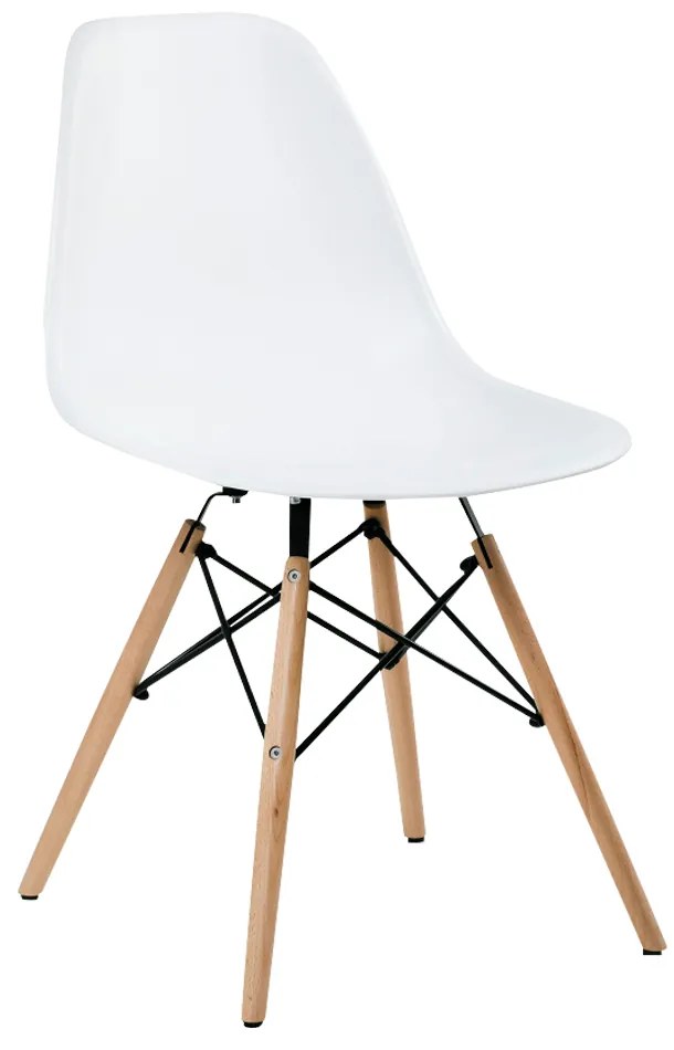 Cadeira Decorativa para Sala e Cozinha Garabit Branco G04 - Gran Belo