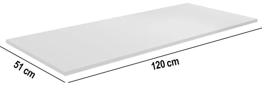 Tampo Balcão de Cozinha 120x51cm A01 - D'Rossi - Branco