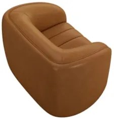 Poltrona Decorativa para Sala 112cm Meris Z32 Sintético Caramelo - Mpo
