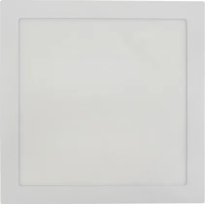 Plafon Led De Embutir Quadrado Branco 18W Moldura - LED BRANCO QUENTE (3000K)