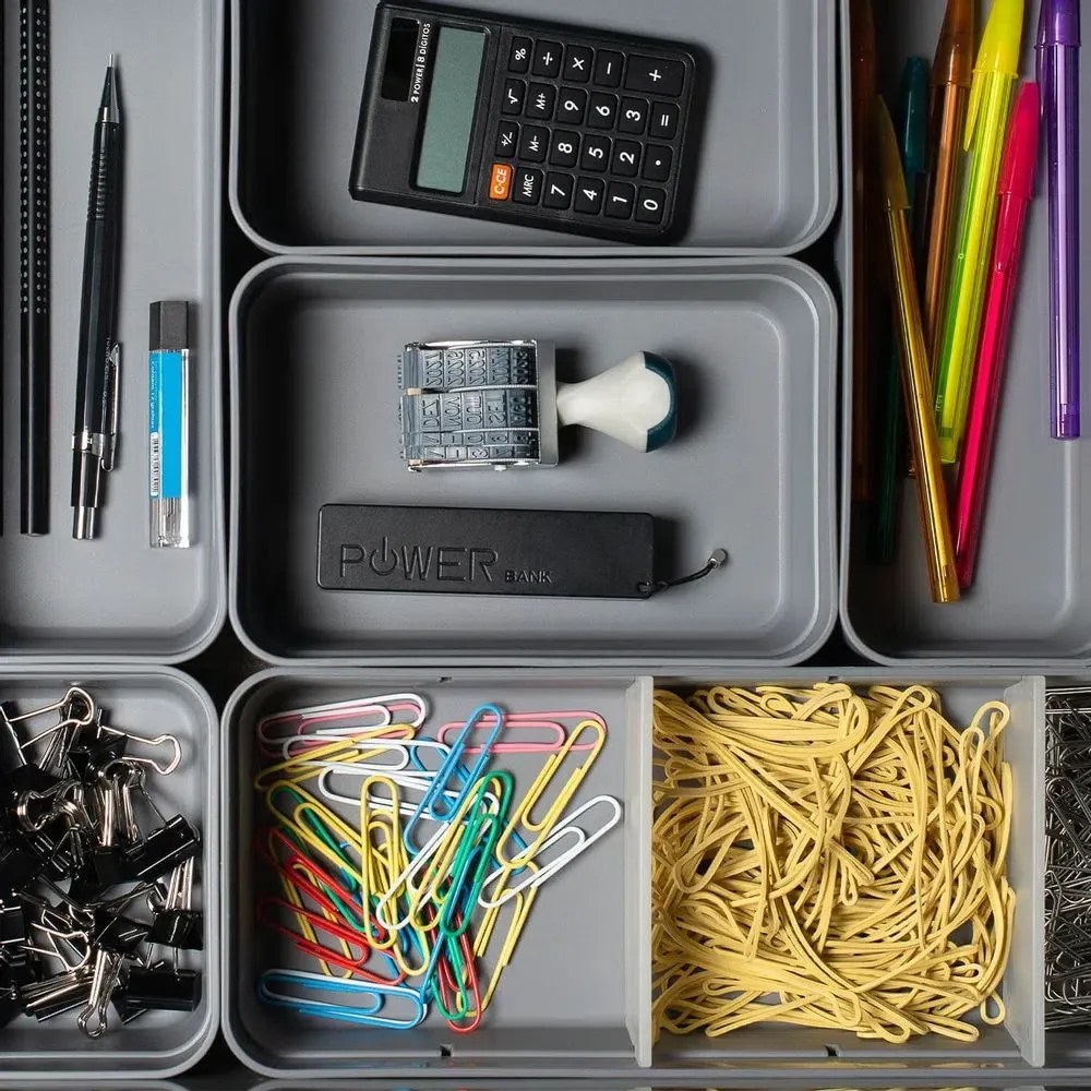 Organizador De Gavetas Logic P - Chumbo