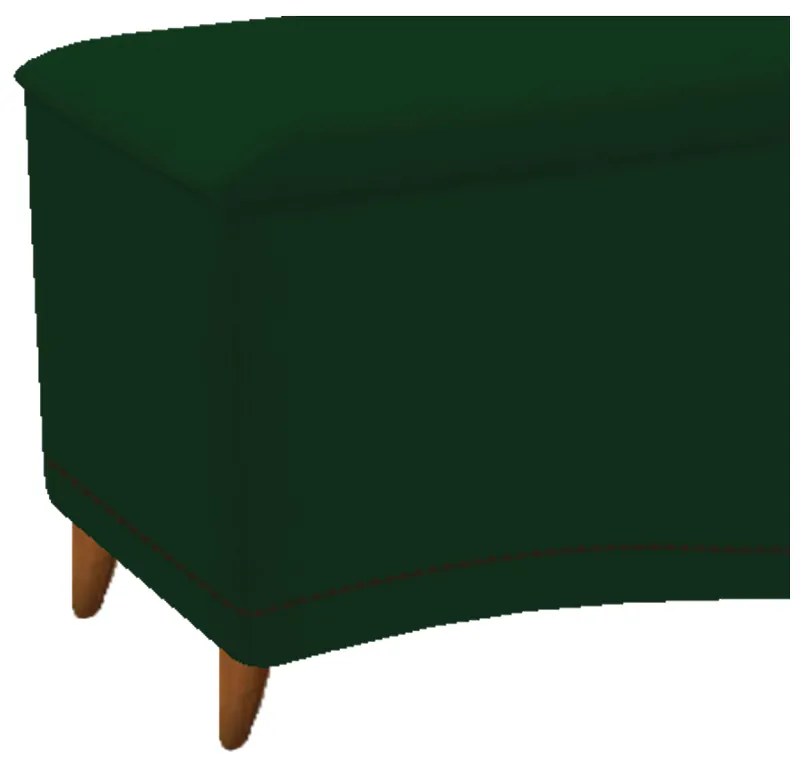 Calçadeira Estofada Yasmim 90 cm Solteiro Suede Verde - ADJ Decor