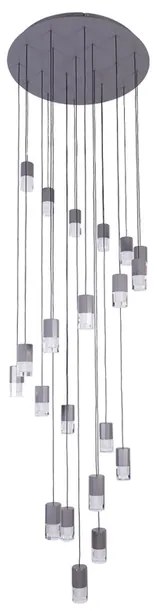 Pendente Led Aluminio Cinza 72W 3000K Capsula