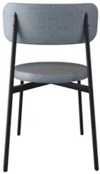 Cadeira de Jantar Estofada Kit 8 Nyka M25 Linho Cinza/Preto - Mpozenat