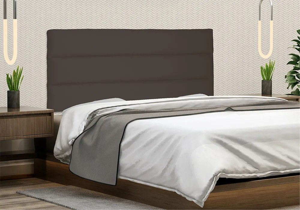 Painel La Italiana Para Cama Box King 195 cm Suede S04 - D'Rossi - Café