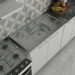 Pia de Cozinha Com Cuba e Válvula Bali 100cm Aço Inox - Ghel Plus