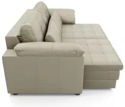 Sofá Retrátil 2 Lugares Para Sala 215cm Dijon Couro Creme S07 - Mpozen
