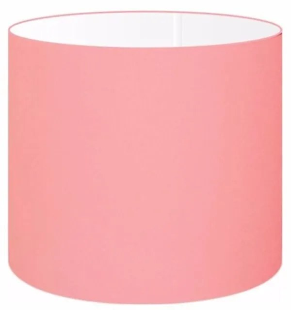 Cúpula em tecido cilíndrica abajur luminária cp-4113 30x25cm rosa bebê
