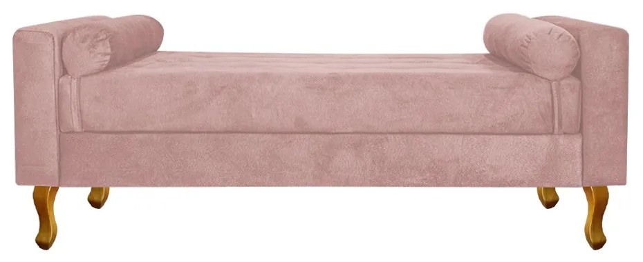 Recamier Félix King Size 195cm Suede Rosê - ADJ Decor
