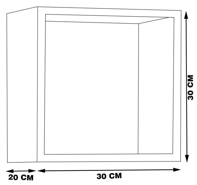 Kit 6 Nichos Organizador 30x30cm Branco G01 - Gran Belo