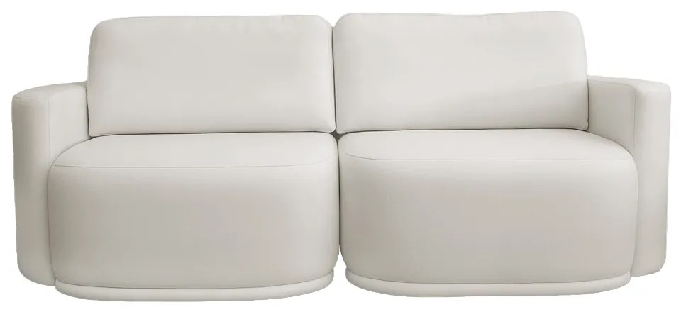 Sofá 2 Lugares Orgânico 194cm Modulado para Sala Brumma Bouclê  K01 - D'Rossi - Cinza claro