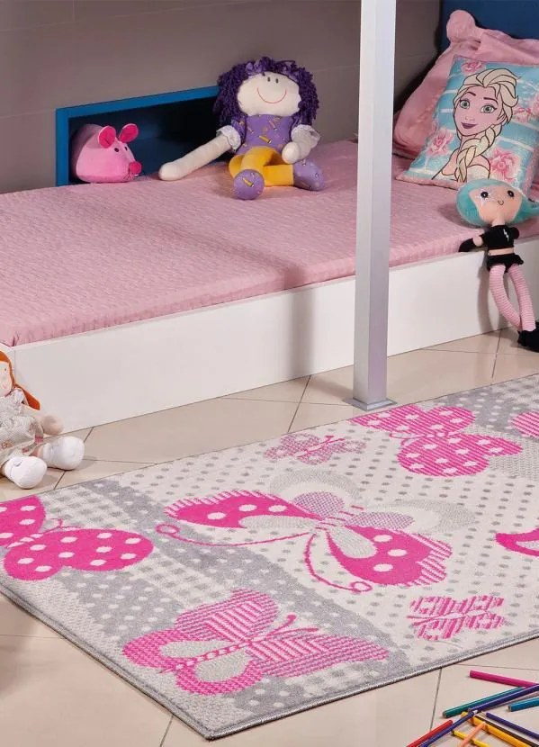 Tapete Infantil Borboleta 100x150 cm