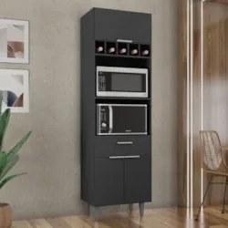 Paneleiro de Cozinha Torre Quente Pérola Z34 Preto - Mpozenat