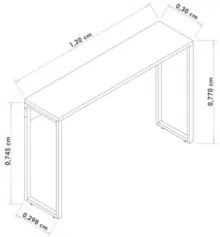 Conjunto Escritório 3 peças Mesa em L Estante e Aparador Studio Indust