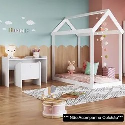 Quarto Infantil Montessoriano Completo Meu Fofinho A05 Branco - Mpozen