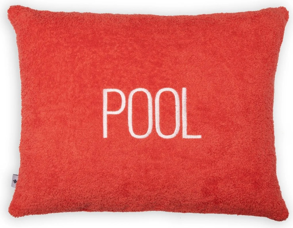 Almofada Retangular Piscina Sottile Casa Bordado Pool Nautique - Orange  Orange