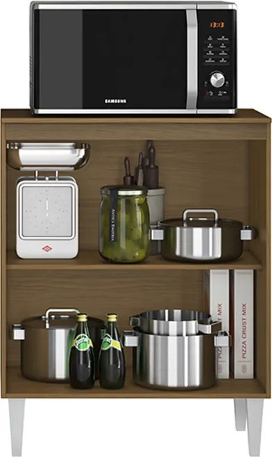 Balcão Cozinha com Tampo 70cm com 2 Portas Joana Atacama/Off White A09 - D'Rossi