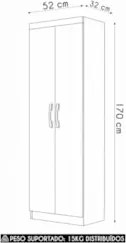 Armário Multiuso Lavanderia 52cm Aspasia Atacama/Off White A15 - Mpoze