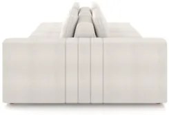 Sofá Ilha e Puff Sala Living 265cm Siesta Z32 Boucle Bege Claro - Mpoz