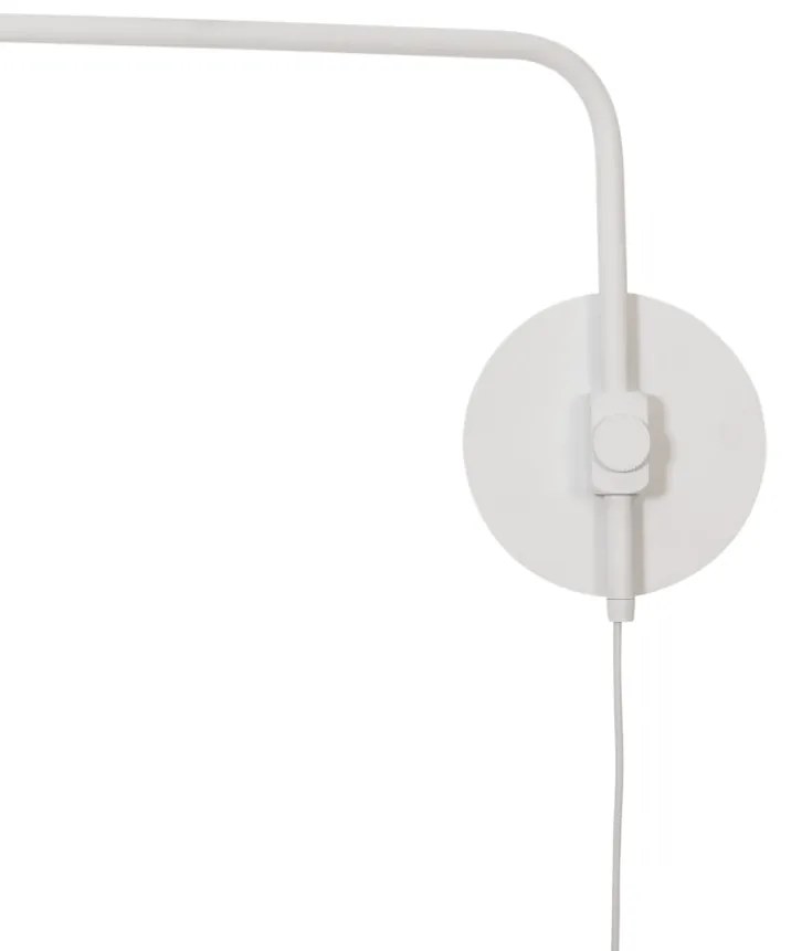 Arandela Yoná 32X65,7X40,9Cm 1Xe27 Braço Haste E Cúpula Alumínio - Usi... (BT - Branco Texturizado)